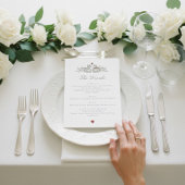 Charming Swan Pair Love Wedding drinks Menu Card Menükarte