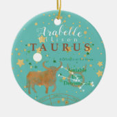 Charming Taurus Zodiac Keramik Ornament (Vorne)