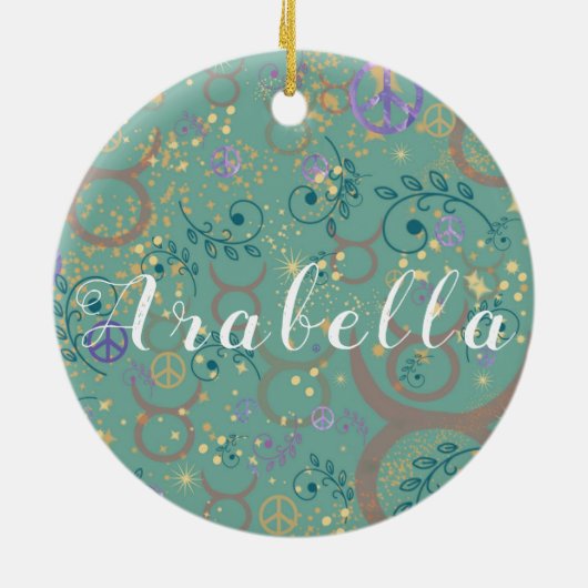 Charming Taurus Zodiac Keramik Ornament (Hinten)