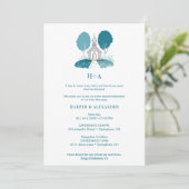 Charming Teal Church Christian Wedding Einladung (Stehend Vorderseite)