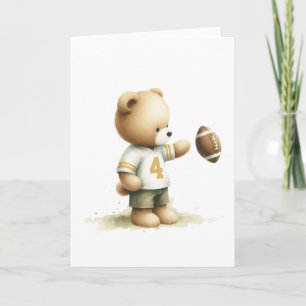 Charming Teddy Bären Football Player Blank Gruß Karte