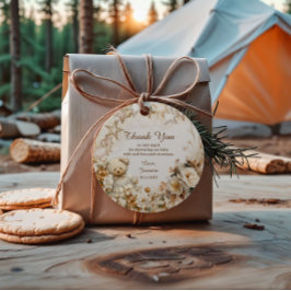 Charming Teddy Bear Floral Baby Dusche Vielen Dank Geschenkanhänger