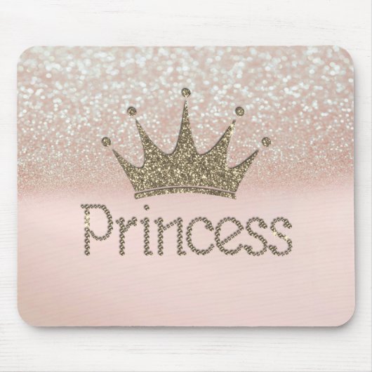 Charming Tiara, Prinzessin, Glittery Bokeh Mousepad (Vorne)