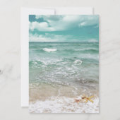 Charming Travel Beach Zielort Starfish Hochzeit Einladung (Rückseite)