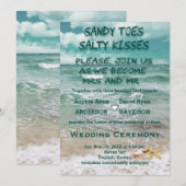 Charming Travel Beach Zielort Starfish Hochzeit Einladung (Vorne/Hinten)