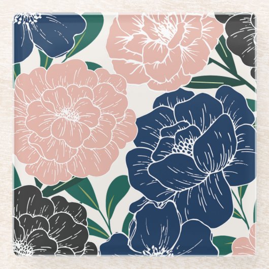 Charming Trendy Floral Untersetzer (Vorderseite)