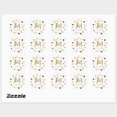 Charming Trendy Joy Holiday Quadratischer Aufkleber (Blatt)