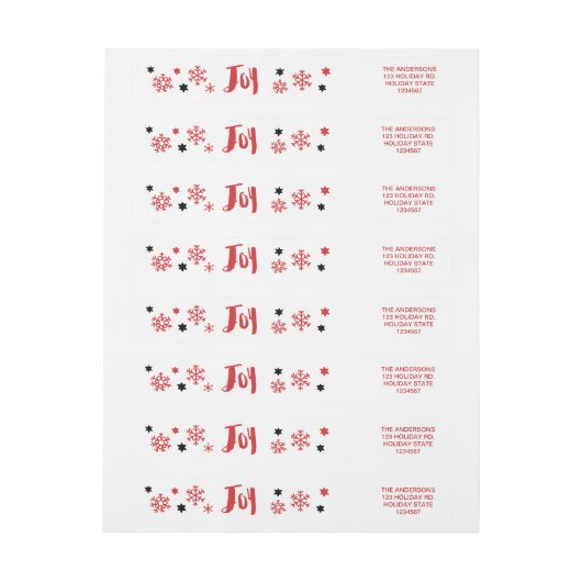 Charming Trendy Joy Red Holiday (Bogen)