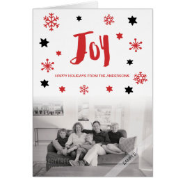 Charming Trendy Joy Red Holiday Foto