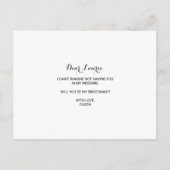 Charming Tropical Floral & Greenery Bridesmaid Einladungspostkarte (Rückseite)