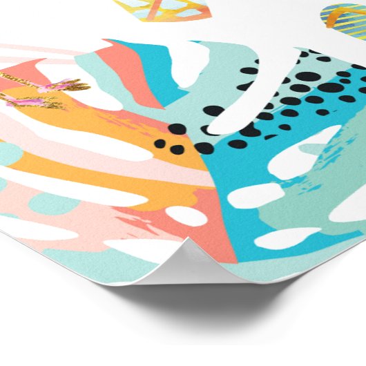 Charming Tropical Theme Geschenke Unterschrift Poster (Ecke)