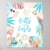 Charming Tropical Theme Geschenke Unterschrift Poster (Vorne)