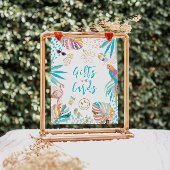 Charming Tropical Theme Geschenke Unterschrift Poster