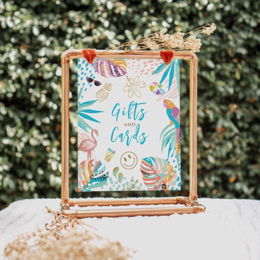 Charming Tropical Theme Geschenke Unterschrift Poster