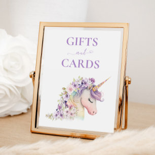 Charming Unicorn Geschenke Unterschrift Poster