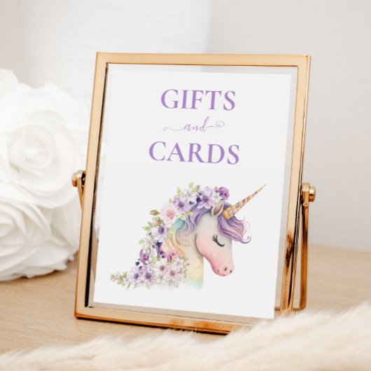 Charming Unicorn Geschenke Unterschrift Poster