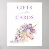Charming Unicorn Geschenke Unterschrift Poster (Vorne)