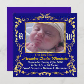 Charming & Unique Baby Birth Ankündigung (Vorne/Hinten)