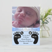 Charming & Unique Baby Birth Ankündigung (Stehend Vorderseite)