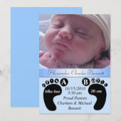 Charming & Unique Baby Birth Ankündigung (Vorne/Hinten)