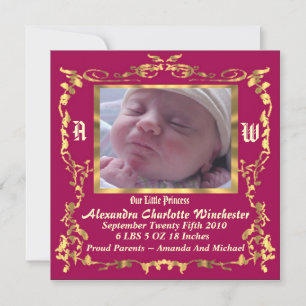 Charming & Unique Baby Birth Ankündigung