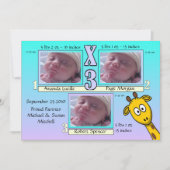 Charming & Unique Baby Birth Ankündigung (Vorderseite)