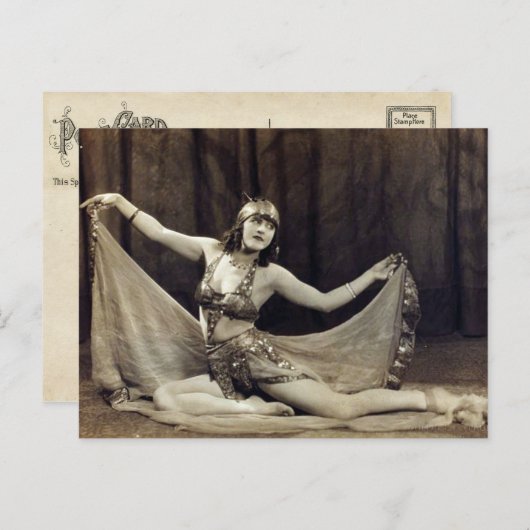 Charming Vintag Bly Dancer Vaudeville Postkarte (Vorne/Hinten)