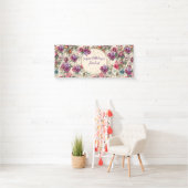 Charming Vintag Inspiriert florales Happy Birthday Banner (Insitu)