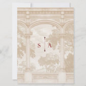 Charming, vintage, arch wedding invitation (Rückseite)