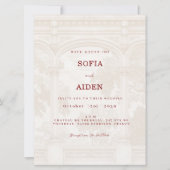 Charming, vintage, arch wedding invitation (Vorderseite)