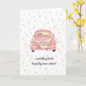 Charming Vintage Car Herzlichen Glückwunsch Hochze Karte (Gelbe Blume)