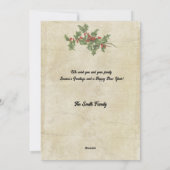 Charming Vintage Christmas Ephemera Collage Feiertagskarte (Rückseite)