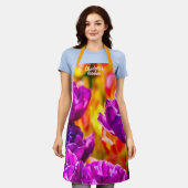 Charming Violet Tulip Blume Schürze (Getragen)