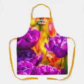 Charming Violet Tulip Blume Schürze (Vorderseite)