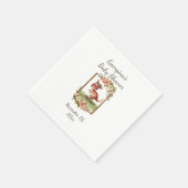 Charming Watercolor Kangaroo Party Serviette (Ecke)