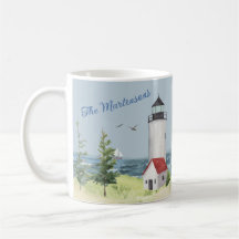 Charming Watercolor Lighthouse Scene Name