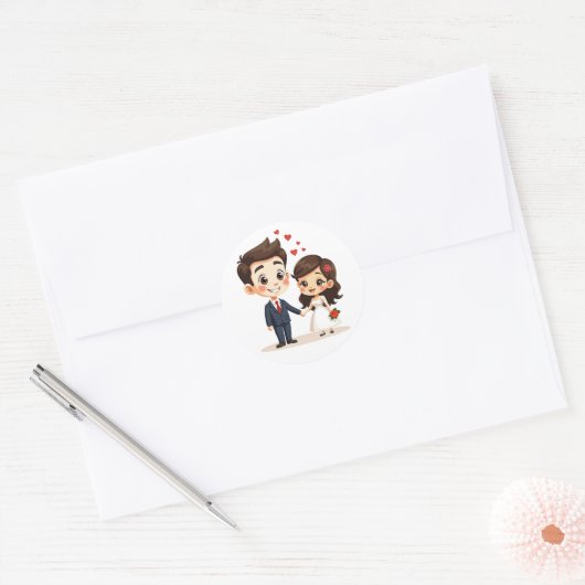 Charming Wedding Couple Stickers (Umschlag)