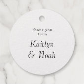 Charming Wedding Monogram Geschenkanhänger (Rückseite)