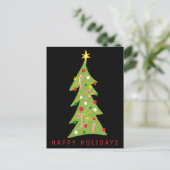 Charming Weihnachtsbaum Einfache Niedliche Weihnac Postkarte (Stehend Vorderseite)