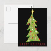 Charming Weihnachtsbaum Einfache Niedliche Weihnac Postkarte (Vorne/Hinten)