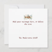 Charming Weihnachtself individuell anpassbar Feiertagskarte (Rückseite)