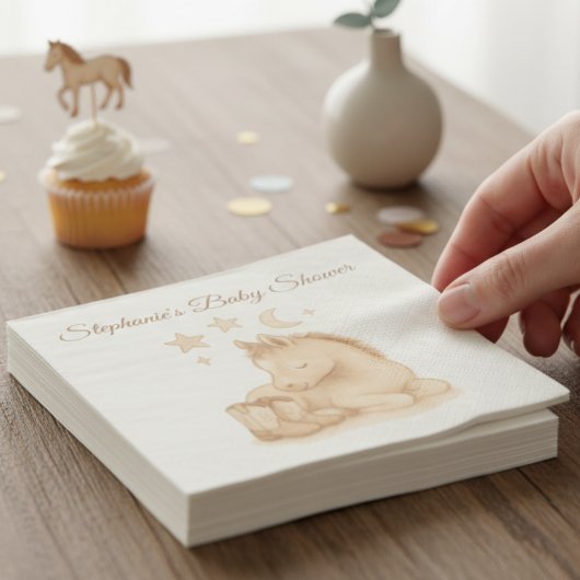 Charming Western Baby Horse – Shower Serviette