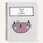Charming Whimsical Cat Lover's Purfect Notizblock (Vorderseite)