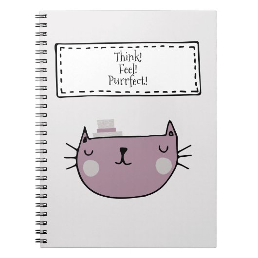 Charming Whimsical Cat Lover's Purfect Notizblock (Vorderseite)