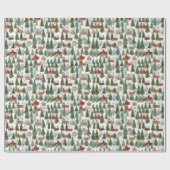 Charming Whimsical Christmas Wrapping Paper Geschenkpapier (Flach)