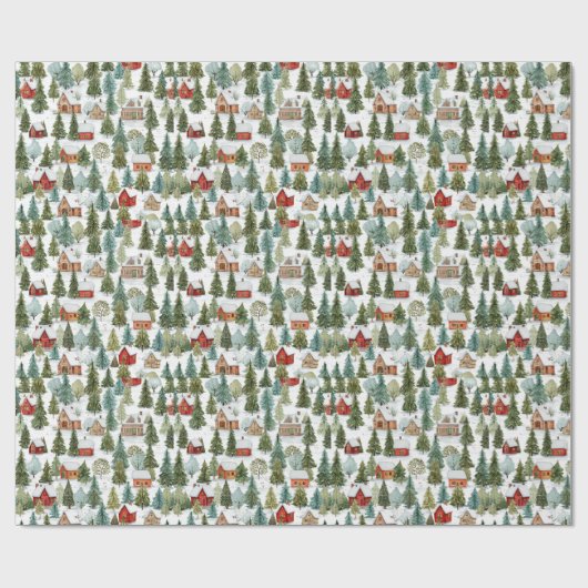 Charming Whimsical Christmas Wrapping Paper Geschenkpapier (Flach)