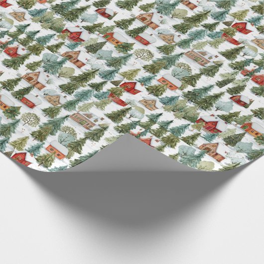 Charming Whimsical Christmas Wrapping Paper Geschenkpapier (Ecke)