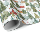 Charming Whimsical Christmas Wrapping Paper Geschenkpapier (Rolleneckpunkt)