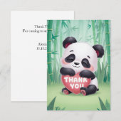 Charming Whimsical Panda Dankeskarte (Vorne/Hinten)