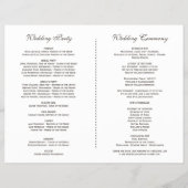 Charming White Blooming Floral Wedding Programm Flyer (Hinten)